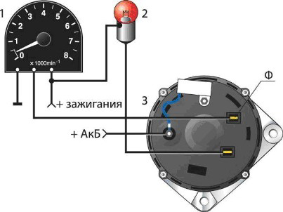 Схема включения тахометра на современной «Волге»